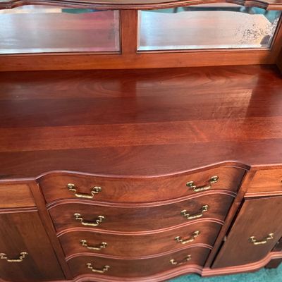 Fantastic Antique Mahogany Buffet w/ Mirror