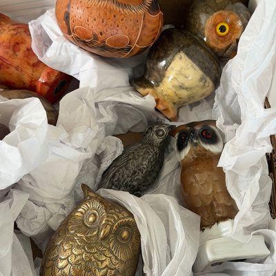 Vintage Pegenhart Glass - Wise Ole Owl Figurines