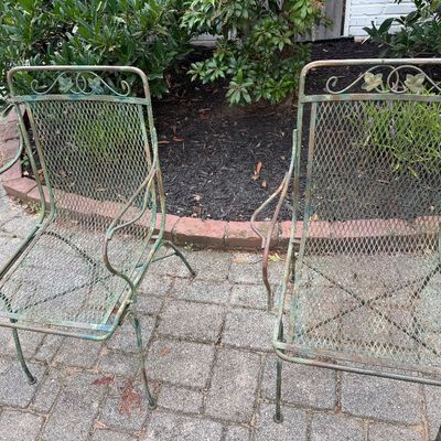 Wrought Iron Garden Chairs (2)