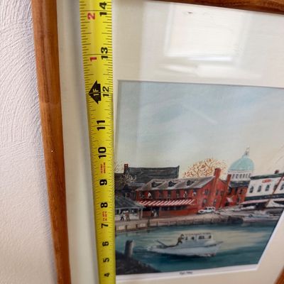 Oil Painting Ego Alley City Dock Annapolis