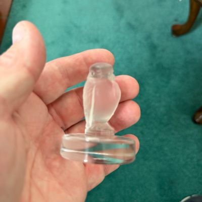 Lalique Glass Owl Figurine