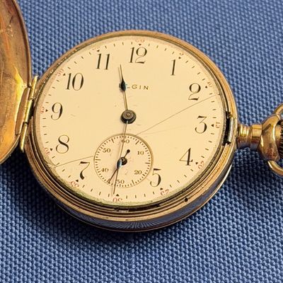 Elgin Women's Antique Gold Pocket Watch