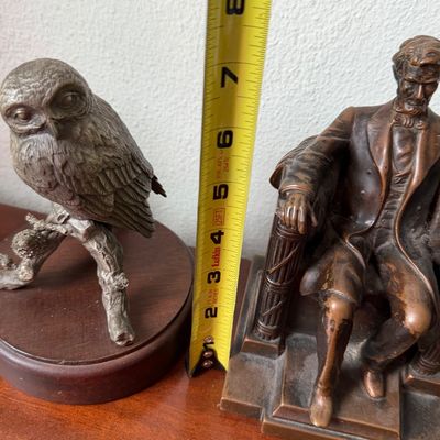 Owls & Abe Paperweights / Bookends