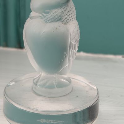 Lalique Glass Owl Figurine