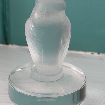 Lalique Glass Owl Figurine