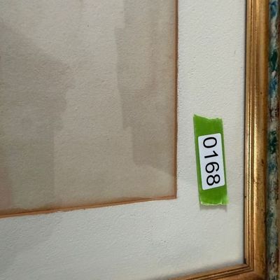 Framed Watercolor Landscape Painting