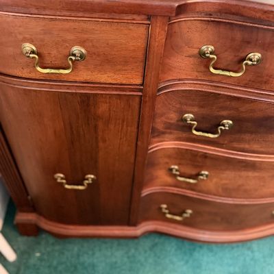 Fantastic Antique Mahogany Buffet w/ Mirror