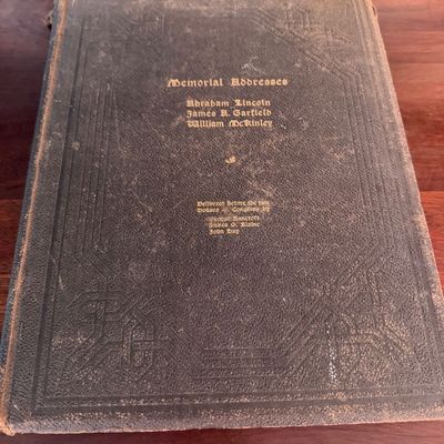 Antique Bound Hardback - Abraham Lincoln Memorial Addresses
