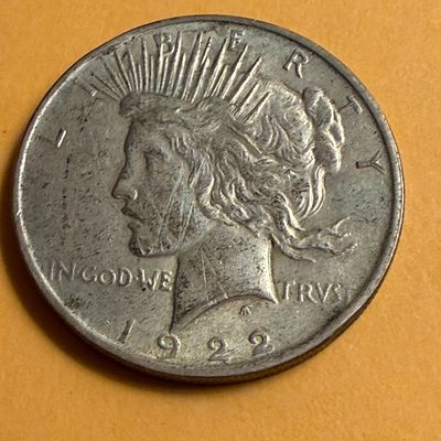 THREE 1922 Silver Peace Dollars 1922-S 1922 1922