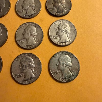 28 Coins - All Silver Years Washington Quarters