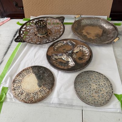 Vintage Silver Plated Serving Pieces & Trivets