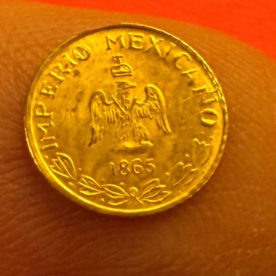 1865 Mexican Gold Coin Emporer Maximiliano
