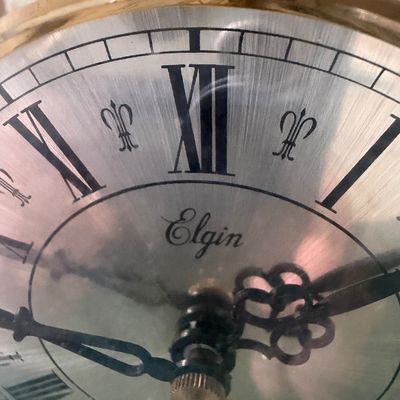 Vintage Elgin Gold Tone Quartz Carriage Clock