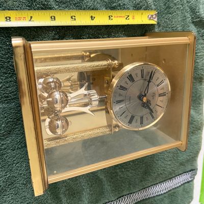 Vintage Elgin Gold Tone Quartz Carriage Clock