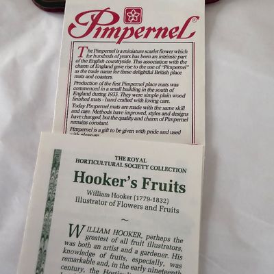 Pimpernel Royal Horticultural Society - Hooker Fruits Coasters