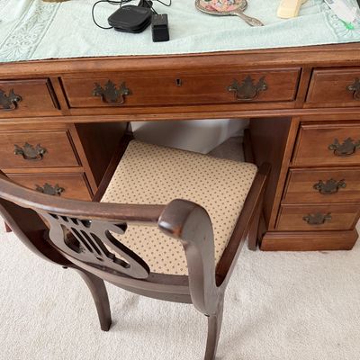 Vintage Monitor Furniture Company Desk & Chair