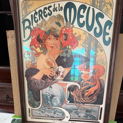 Framed Reproduction of Classic 1897 Art Nouveau Poster