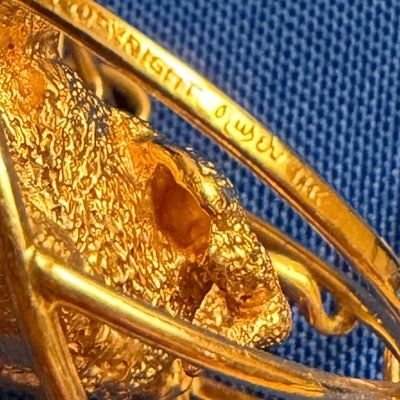 Vintage William Ruser 14k Yellow Gold Pendant and Earring Set