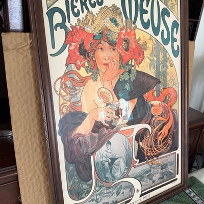 Framed Reproduction of Classic 1897 Art Nouveau Poster
