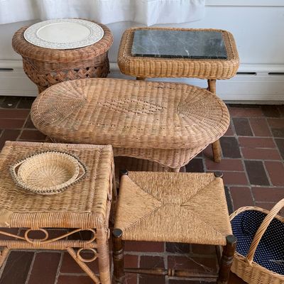 Brown Patio Wicker Lot