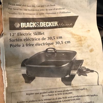 12” Electric Skillet- Black and Decker