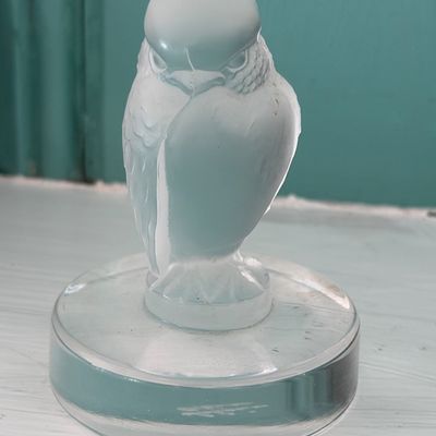 Lalique Glass Owl Figurine