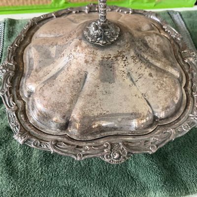 Vintage Silver Plated Lidded Serving Dish