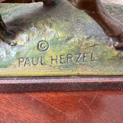 Paul Herzel Bronze Bookends