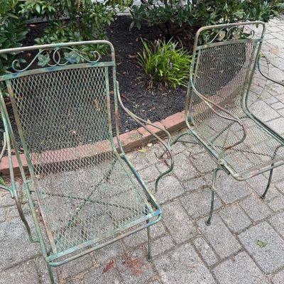 Wrought Iron Garden Chairs (2)