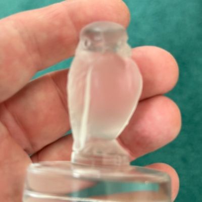 Lalique Glass Owl Figurine