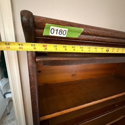 Antique/Vintage Stacked Oak Wood Barrister Bookcase/Lawyers Bookcase