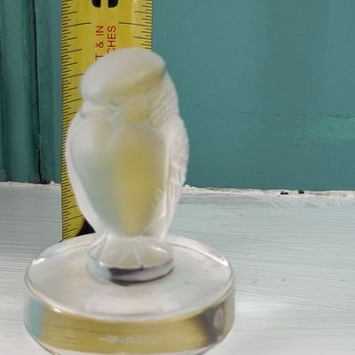 Lalique Glass Owl Figurine