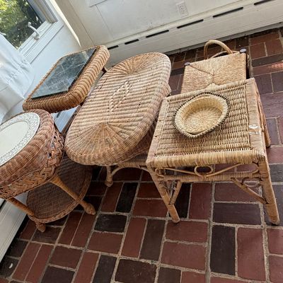 Brown Patio Wicker Lot