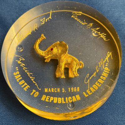1968 Encased Republican Elephant