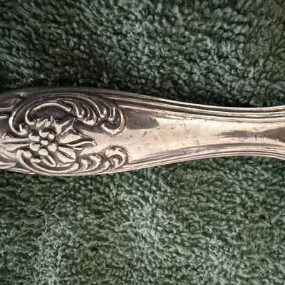 Antique/Vintage Silver Plated Hand Held Vanity Mirror