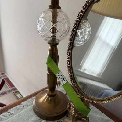 Vintage Table Lamp & Vanity Mirror