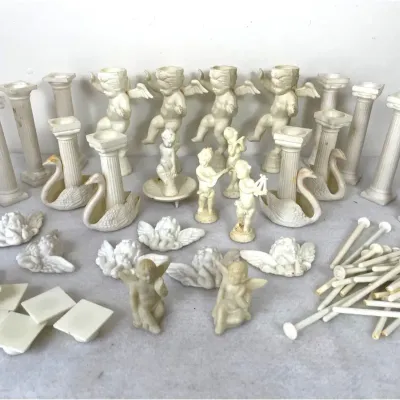 1970s Plastic Cake Toppers And Decorating Supplies