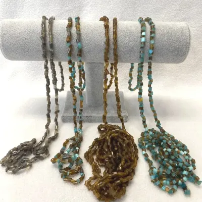 Czech Glass Cut Beads, Vintage 