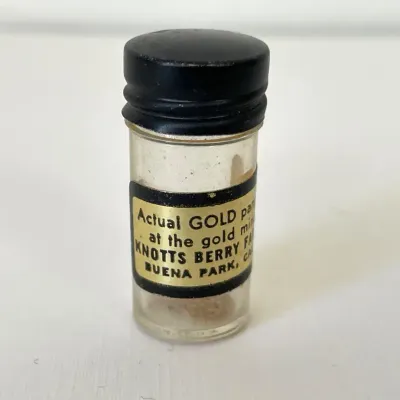 Souvenir Vial “Pan for Gold" Knotts Berry Farm