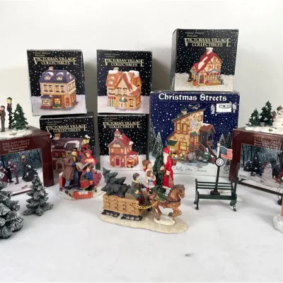 Norman Rockwell, Victorian Village Holiday Collection, 20pcs  