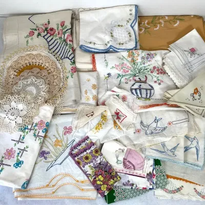 Vintage Embroidered Linens 