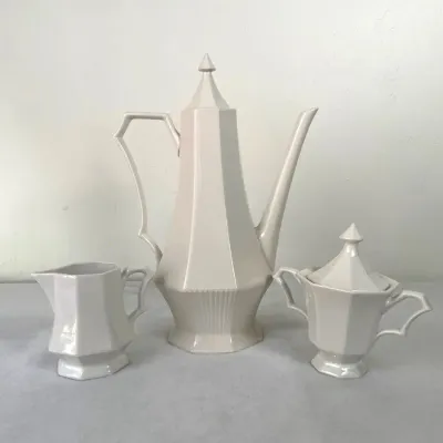 Octagon Independence Ironstone Coffee/tea Set, Interspace Japan