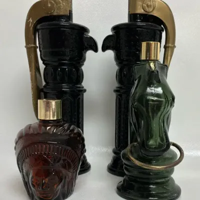 Avon Decanters Water Pumps, Horse, & Indian Head