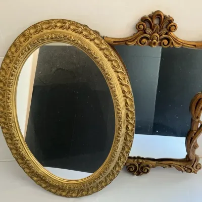 Goldtone Framed Mirrors