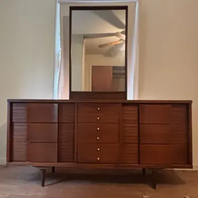 Midcentury Dresser with Tilt Mirror