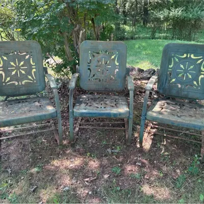Vintage Metal Chairs (3)