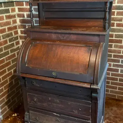 Vintage Ladies Roll Top Desk