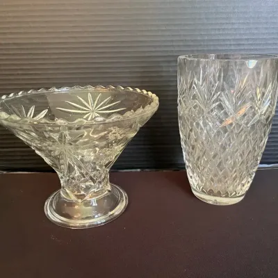 Crystal and Punch Bowl Stand