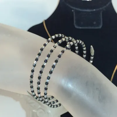 Collection of Sterling Silver Jewelry- Rings, Earrings, Coil Bracelet, Necklace- Approx Total Weight 33 Grams (#9)