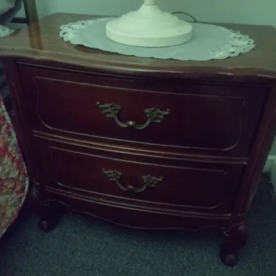 Pair of Matching Bassett Double Drawer Bedside Dressers